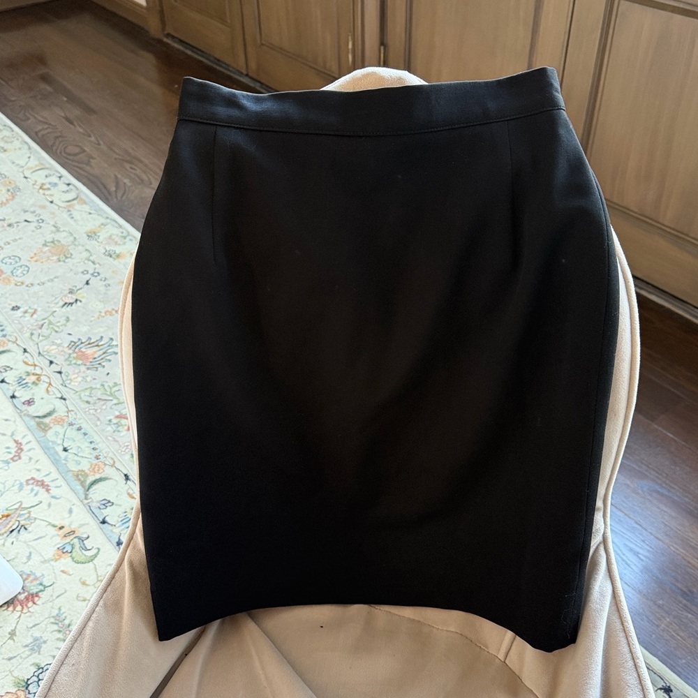 BARBARA BUI Vintage Y2K Italian made Designer Wool Black Mini Pencil Skirt Size